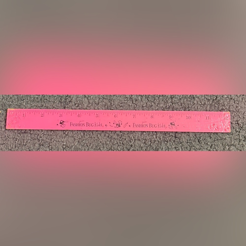 Fashion Bug Kids Girls Pink Ruler Rare